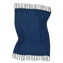 Throws - Wool blend throw - Samantha (navy blue)