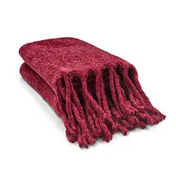 Throws - Wool blend throw - Samantha (dark red)