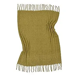 Throws - Wool blend throw - Samantha (olive green)