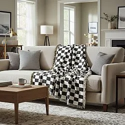 Throws - Wallace Tapestry Blanket (black/white)