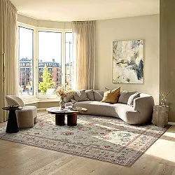 Flatweave rug - Adira (grey/pink)