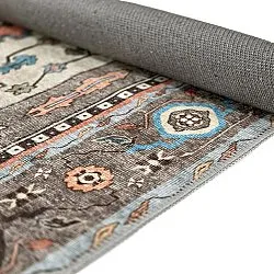 Flatweave rug - Kordava (grey/red)