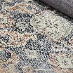 Flatweave rug - Noura (dark blue)