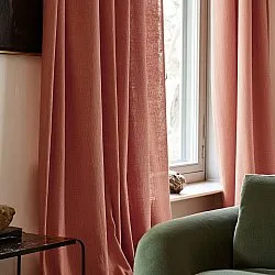Curtains - Linen curtain Luana (red)