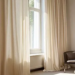Curtains - Curtain in Linen Imitation Andrada (brown)