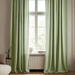 Curtains - Curtain in Linen Imitation Andrada (light green)