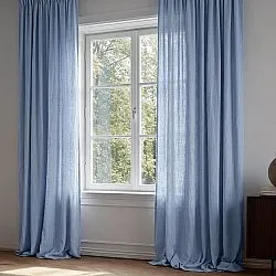 Curtains - Curtain in Linen Imitation Andrada (dark blue)