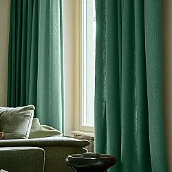 Curtains - Curtain in Linen Imitation Andrada (dark green)