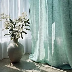 Curtains - Linen curtain Cosmina (mint green)