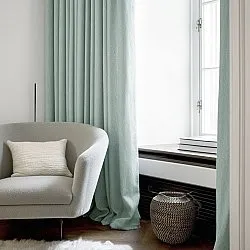 Curtains - Linen curtain Melania (light turquoise)