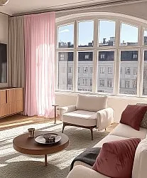 Curtains - Lace curtain Hilma (pink)