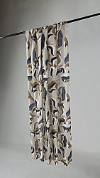 Curtains - Cotton curtain - Amalie (grey/blue)