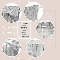 Curtains - Cotton curtain Mathilde (blue)