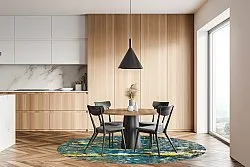 Round rug - Mira (yellow-blue)