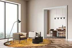 Round rug - Minde (gold)