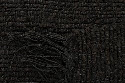 Hemp rug - Natural (black)
