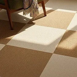Wall-to-wall carpet - Almeria Carpet tiles 24 pcs (beige)
