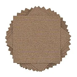 Wall-to-wall carpet - Almeria Carpet tiles 24 pcs (striped brown)