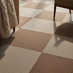 Wall-to-wall carpet - Almeria Carpet tiles 24 pcs (brown)