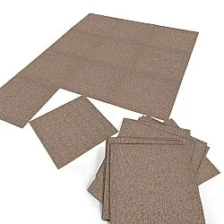 Wall-to-wall carpet - Almeria Carpet tiles 24 pcs (brown)
