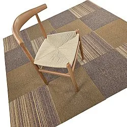 Wall-to-wall carpet - Almeria Carpet tiles 24 pcs (brown)