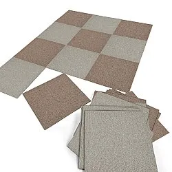 Wall-to-wall carpet - Almeria Carpet tiles 24 pcs (grey)