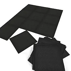 Wall-to-wall carpet - Almeria Carpet tiles 24 pcs (black)