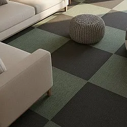 Wall-to-wall carpet - Almeria Carpet tiles 24 pcs (black)