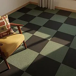 Wall-to-wall carpet - Almeria Carpet tiles 24 pcs (black)