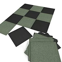 Wall-to-wall carpet - Almeria Carpet tiles 24 pcs (black)