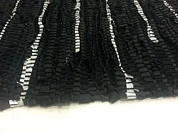Rag rugs - Nordal Design (black, 100% leather)
