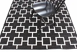 Indoor/Outdoor rug - Brussels Silver (black)