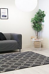 Wool rug - Korinth (dark grey)