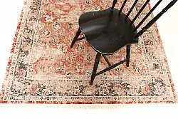 Round rug - Douz (red/multi)