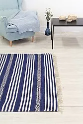 Rag rug - Ystad (blue)