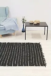 Rag rug - Nordal Design (black 100% leather)