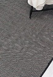 Rag rug - Marina (black)