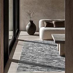 Indoor/Outdoor rug - utomhusmatta - Vaura (black/white)