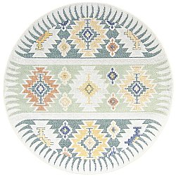 Round rug - Indoor/Outdoor Sahara (green/multi)