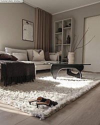 Shaggy rugs - Janjira (white)