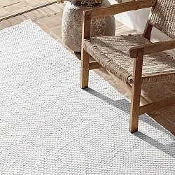 Indoor/Outdoor rug - Orta Wool Look (light grey)