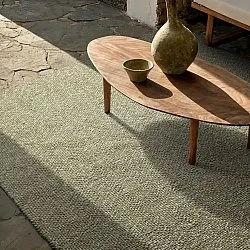Indoor/Outdoor rug - Orta Wool Look (moss green)