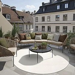 Round rug - Indoor/Outdoor Baldwin (cream)