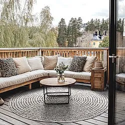 Round rug - Brussels Swirl (grey)