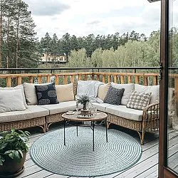 Round rug - Ferragudo (green)