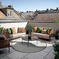 Round rug - Indoor/Outdoor Kendall (cream/grey)