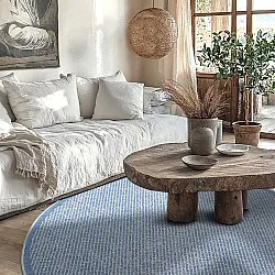 Round rug - Tromsø (blue)