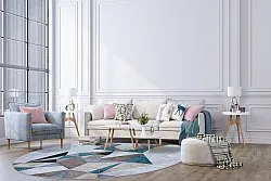 Round rug - Feres (grey/beige/multi)