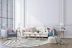 Round rug - Zebra