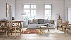 Wilton rug - Padova (brown/white/gold)